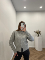 Кардиган Альпака серый