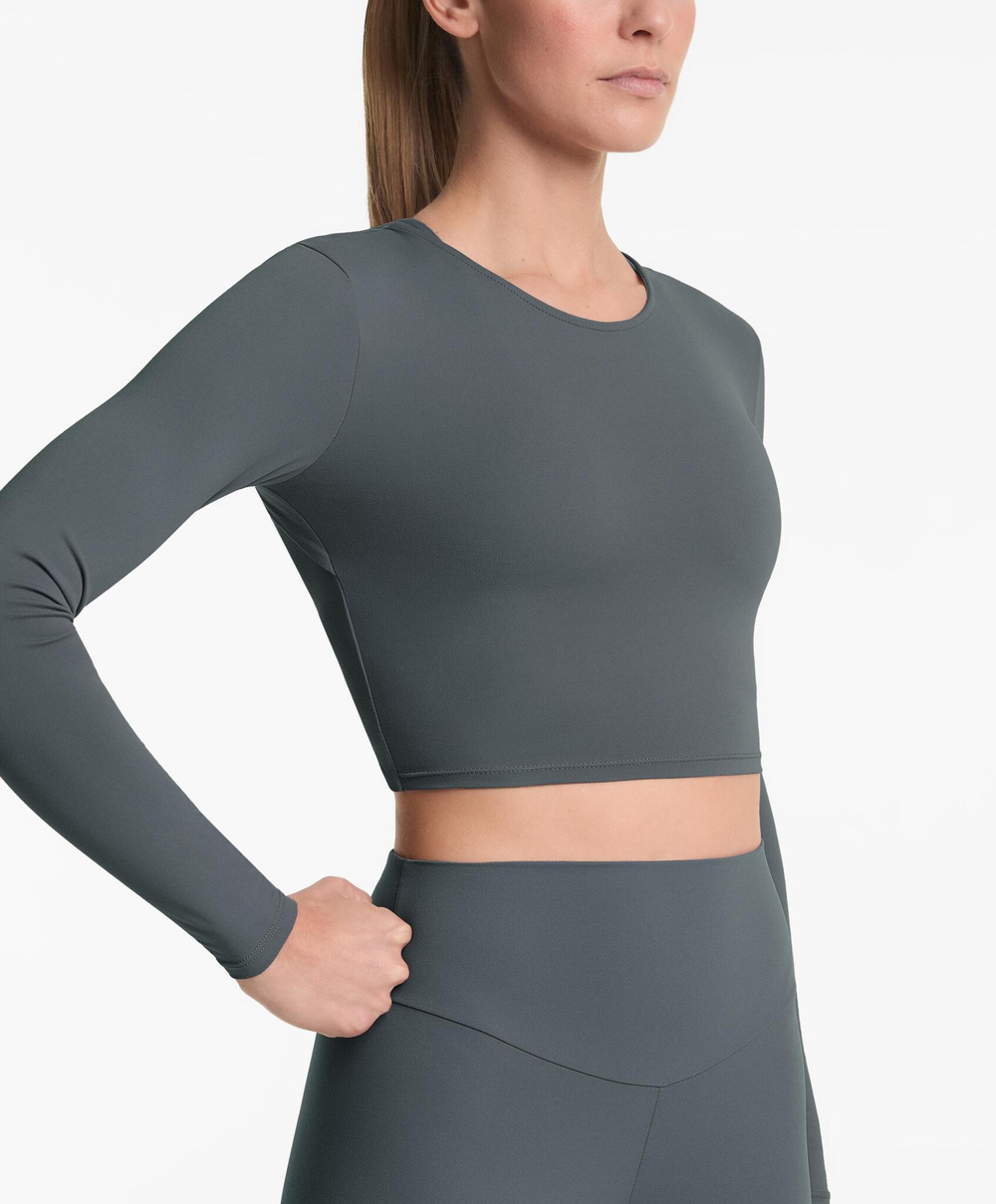 Oysho Футболка с длинным рукавом Comfortlux, масляно-синий