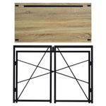 Стол на металлокаркасе BRABIX "LOFT CD-002", 1000х500х750 мм, складной, цвет дуб натуральный, 641214