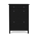 Обувница 3 ящика КЫМОР (HEMNES), 89х31х128 см, черный