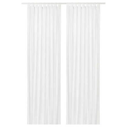 IKEA MATILDA  (ИКЕА МАТИЛДА)  -  Шторы, 2 шт, на подхватах/белые, 140x300 см