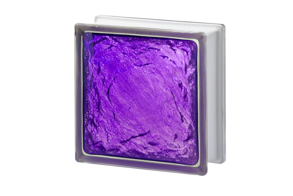 Стеклоблок Айс аметист Vitrablok 19,7x19,7x8