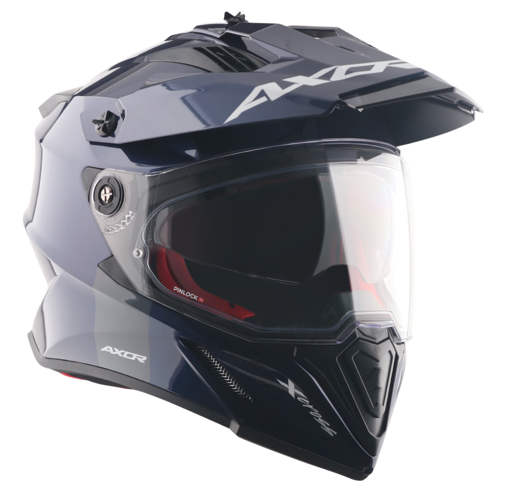 Шлем AXOR X-CROSS DUAL VISOR SC, с визором, цвет синий (S)