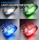 Комплект светодиодных фар Aurora ближний белый свет, с RGB подсветкой