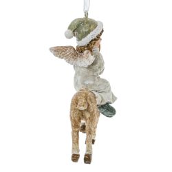 GAEM Украшение новогоднее "Ангел на олене", L8 W4,5 H9,5 см