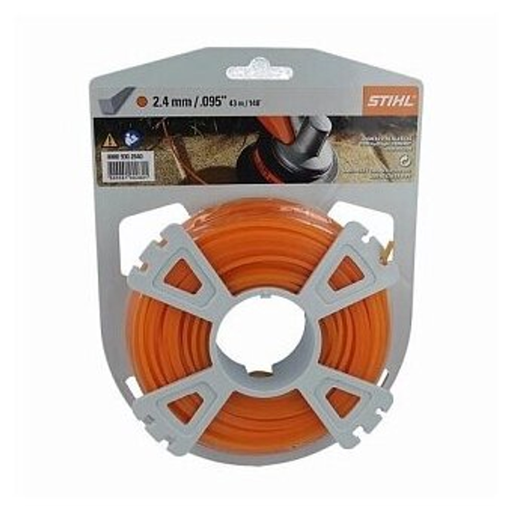 Леска для триммеров STIHL  квадратное диам:2,4мм длина:43м (0000-930-2640)