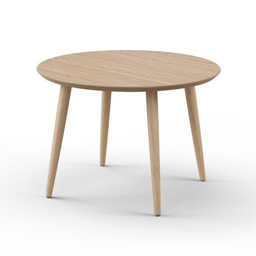 Круглый журнальный столик из дуба - HUBER - D 600/900