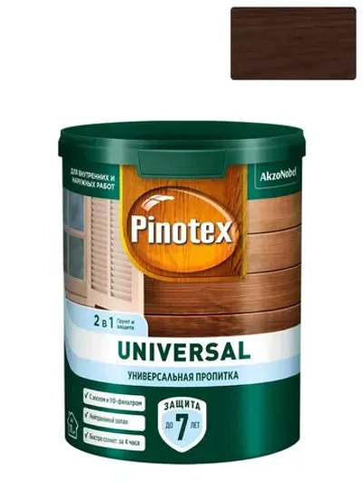 Универсальная пропитка для древесины Pinotex Universal 2 в 1 Цвет: Палисандр 0,9 л
