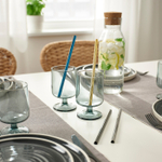 Набор многоразовых трубочек с щеткой IKEA LUFTTAT (ЛЮФТТАТ), Разноцветный, Нержавеющая сталь, 5 предметов