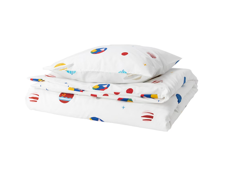 AFTONSPARV АФТОНСПАРВ Пододеяльник и наволочка, космос/многоцветный,150х200/50х60 см