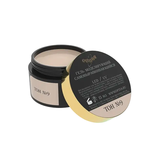 Камуфлирующий самовыравнивающийся гель молочно-бежевый с серым (нейтральный) Тон №9 50мл