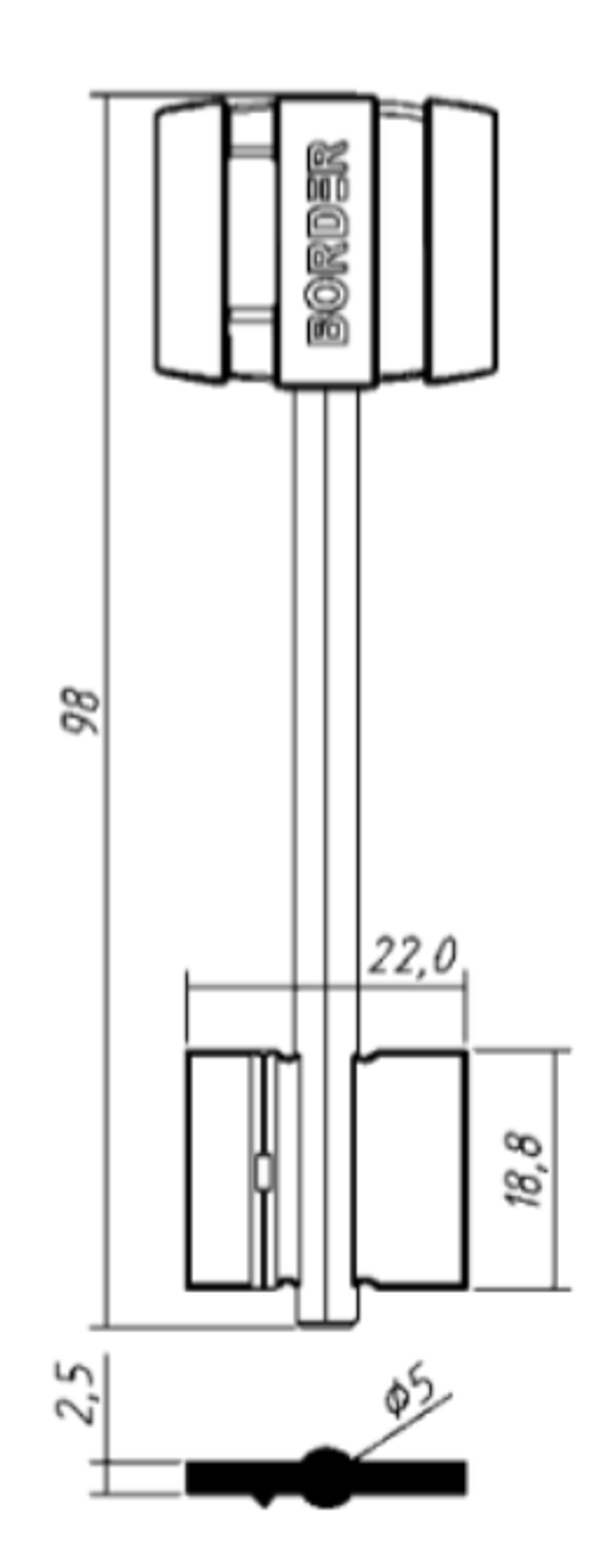 Заготовка дверняк БОРДЕР 6 в пластике, красный