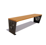 Банкетка стальная "Индия" сосна 1,5м, дуб