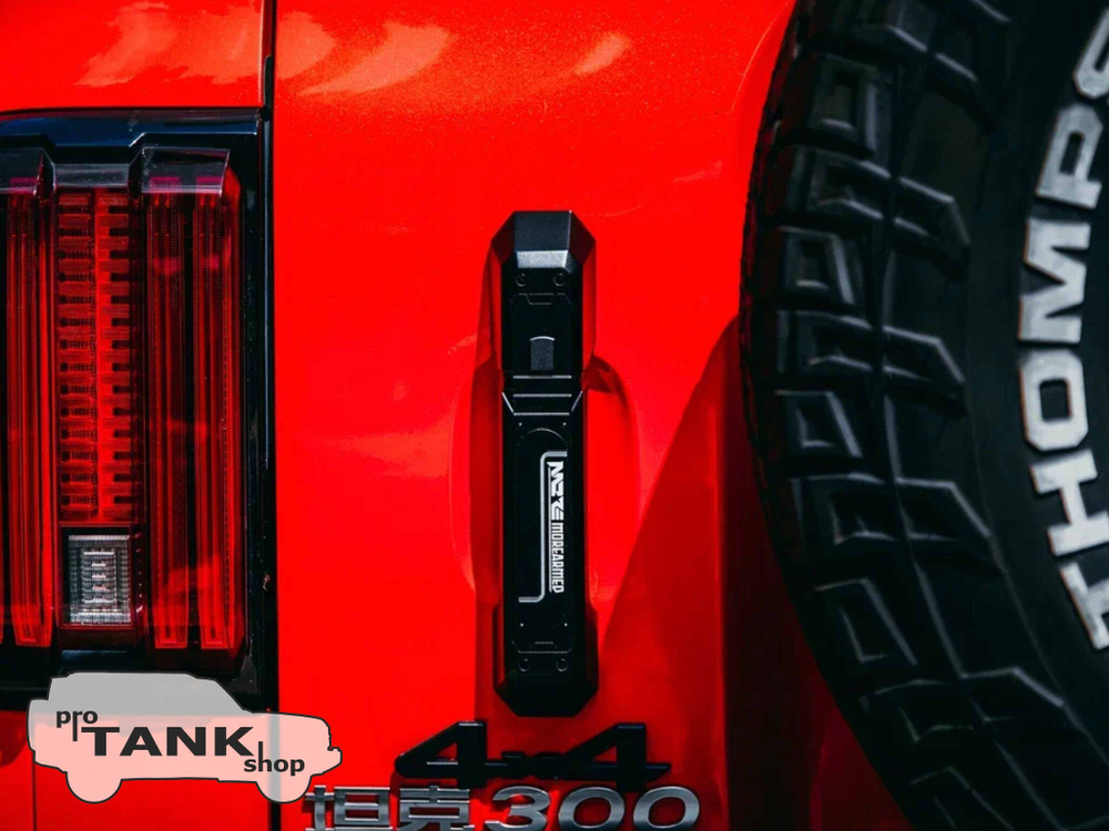 Алюминиевые ЧЕРНЫЕ накладки на дверные ручки MORE (комплект 5 шт.) для TANK 300