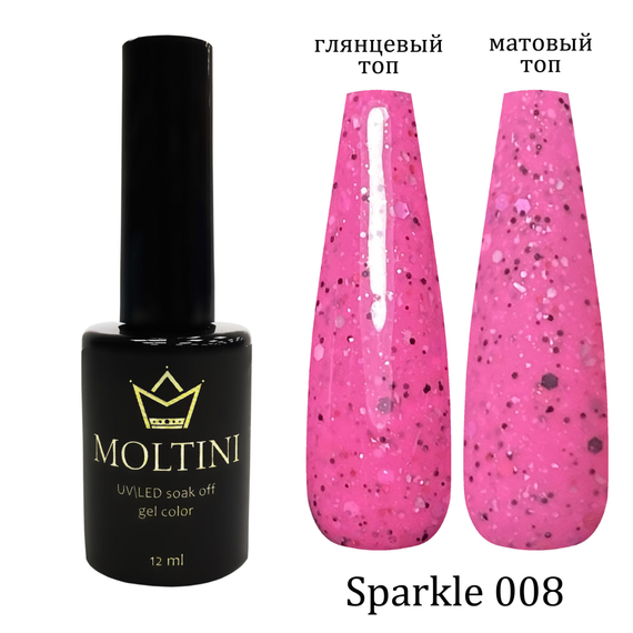 Гель-лак Moltini “Sparkle” 008, 12 ml