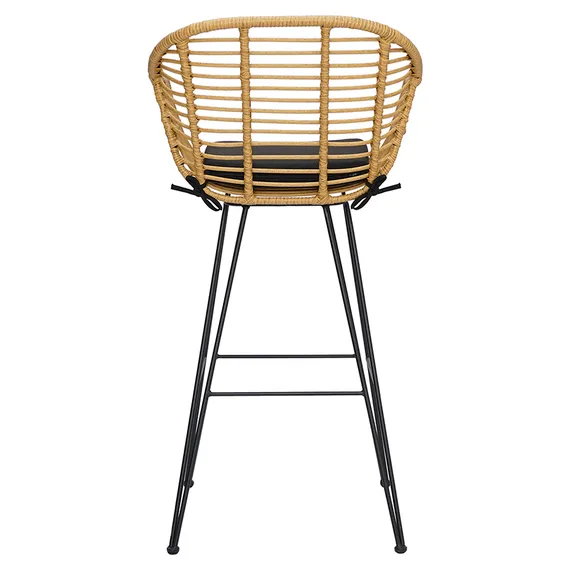 Барный стул Vetle Bent, светлый ротанг