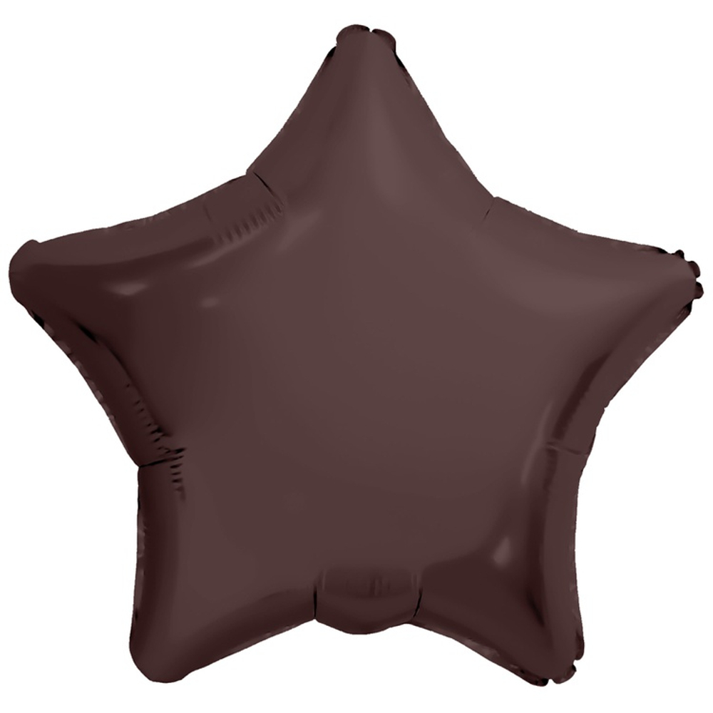Шар фольгированный Звезда 46 см (Коричневый)