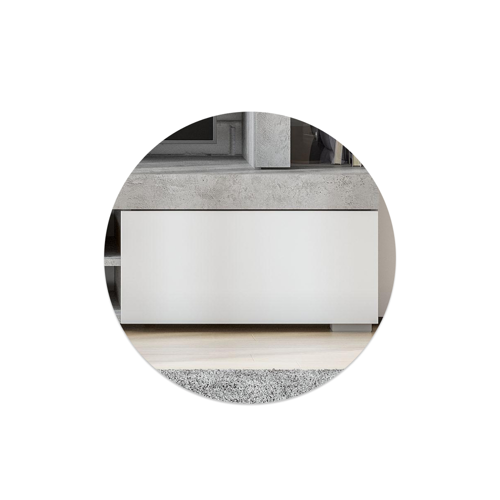 Готовая гостиная Woodville Swede цемент светлый, белый