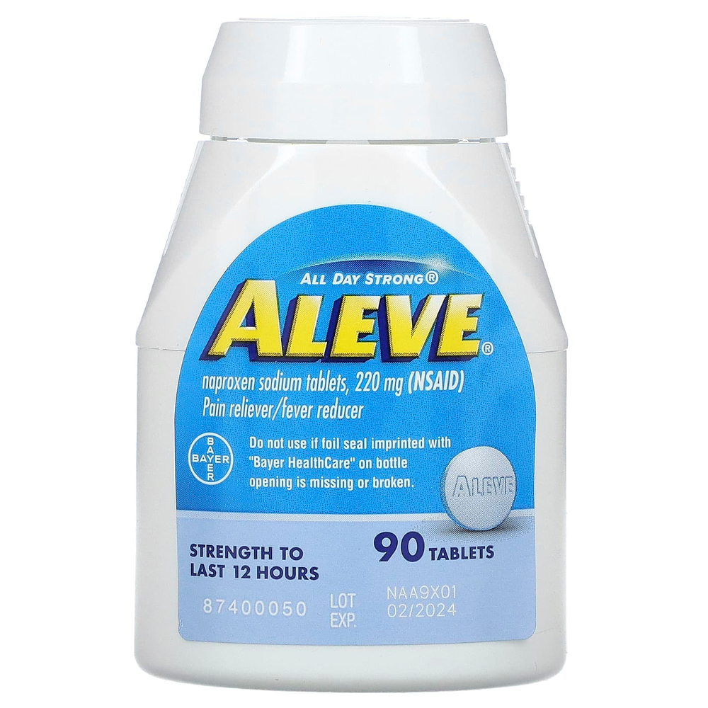 Aleve, обезболивающее и жаростойкое средство, 90 таблеток