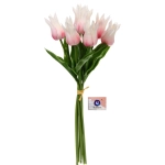 Цветы искусственные «Natur» 37см Тюльпаны 7шт розовые