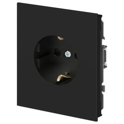 Розетка ЭРА Arktik 16-2101-05 с заземлением 2P+E Schuko 16А-250В антрацит | Эра Arktik