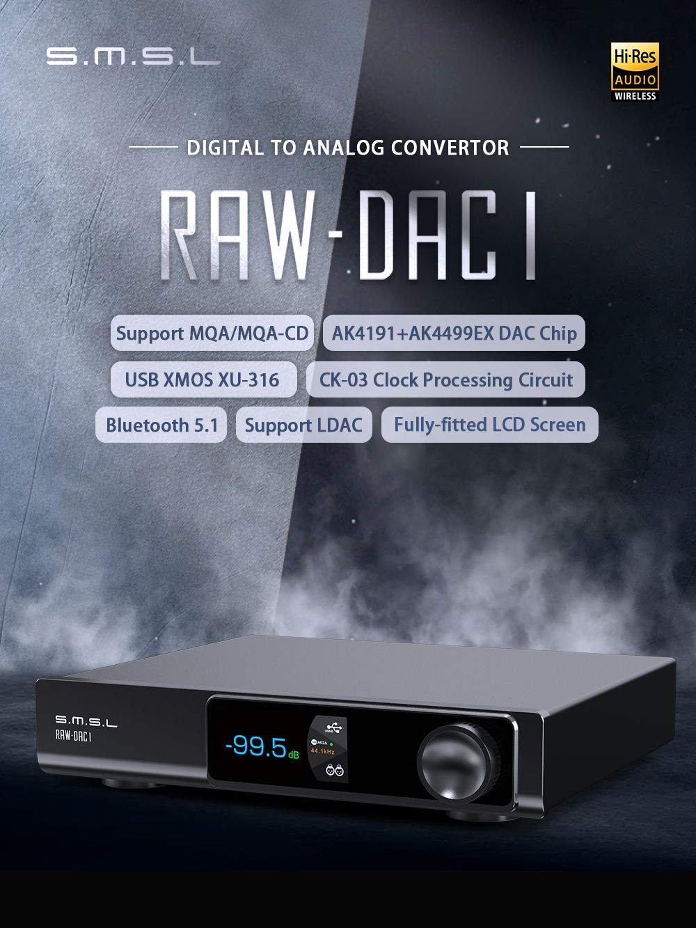 Цифро-аналоговый преобразователь SMSL RAW-DAC1