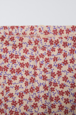 ZARA ПИЖАМА С ЦВЕТОЧНЫМ ПРИНТОМ, ЦВЕТ БУРГУНДСКОГО ВИНА