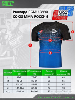 RGMU-3990 Рашгард СОЮЗ ММА РОССИИ синий