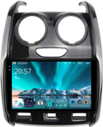 Магнитола для Renault Duster 1 2015-2020, Lada Largus 2021+ (без мультируля, рамка большая глянец) - Teyes CC4 монитор 9.2" 2K QLED на Android 14, Snapdragon 680, DSP, CarPlay, 4G SIM-слот