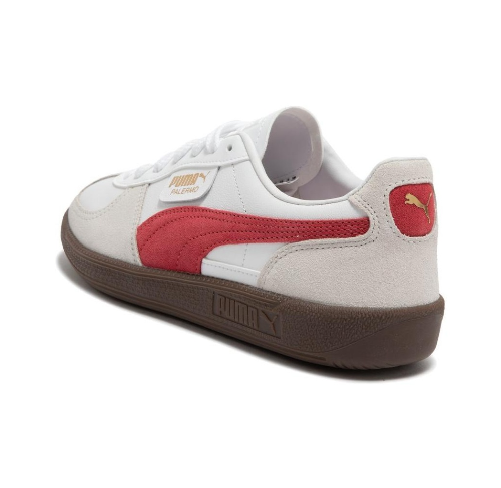 Кроссовки Puma Palermo Leather 'White Club Red' 396464-05