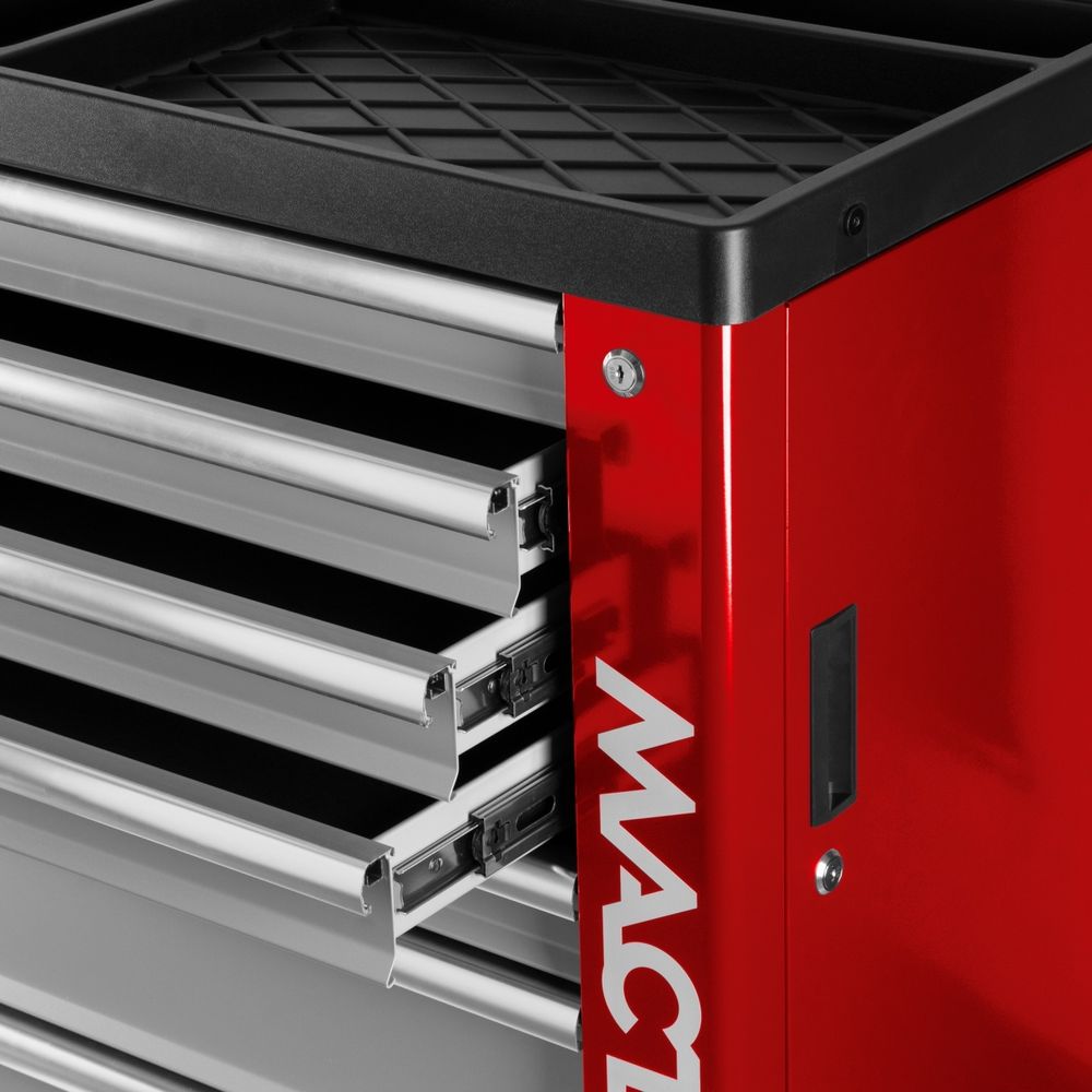 МАСТАК (521-07580R) Тележка инструментальная, 7 выдвижных ящиков, "НОВА", красная