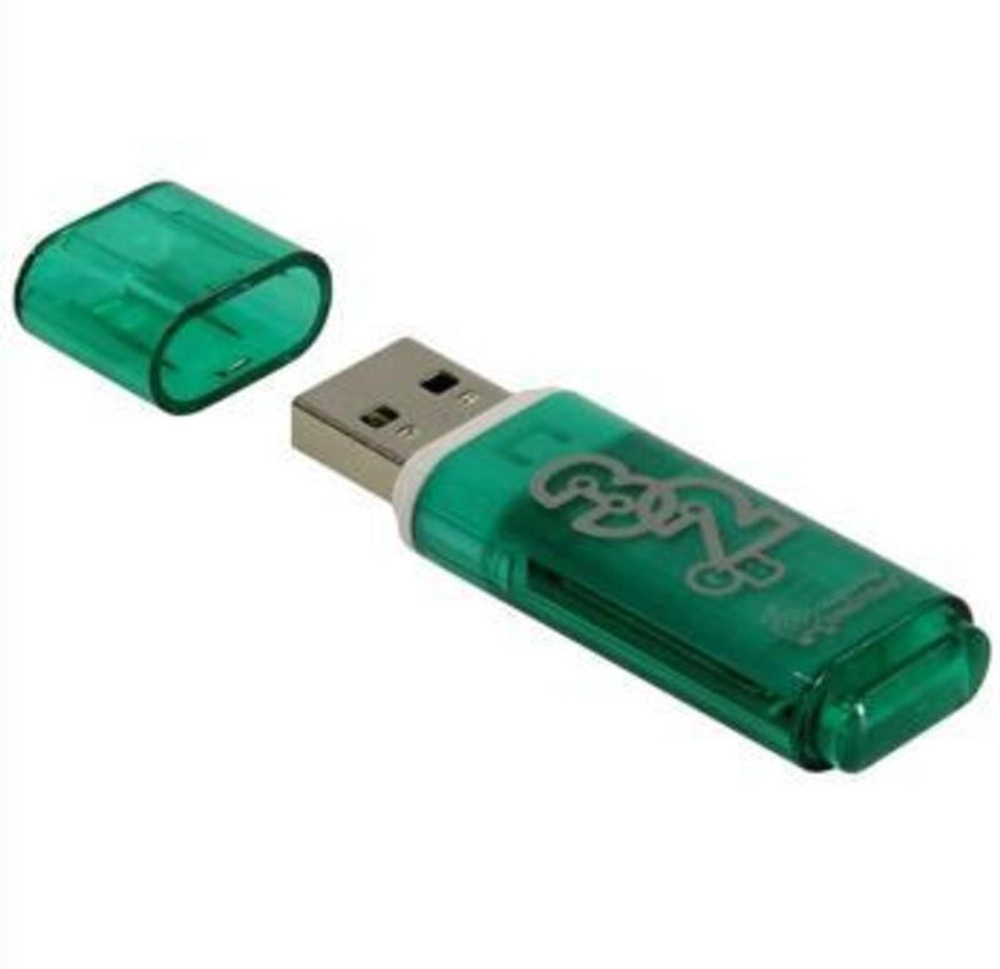 Флеш-накопитель USB  32GB  Smart Buy Glossy зеленый