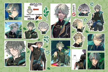 Стикерлист "Геншин Импакт - Аль Хайтам"