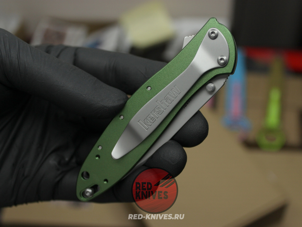 Нож KERSHAW Leek 1660 Green - зеленая рукоять