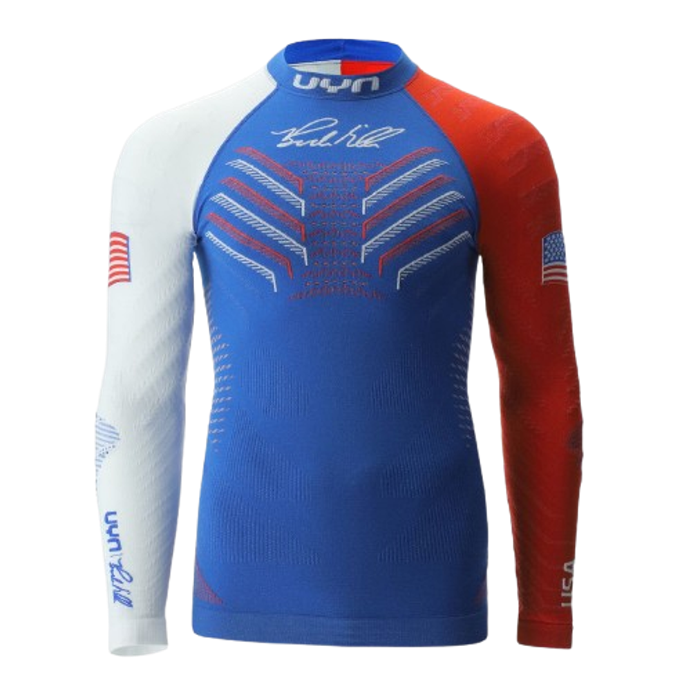 UYN футболка термобелье Natyon 3.0 Usa Bode Miller Uw LS Turtle Neck (USA, T025)
