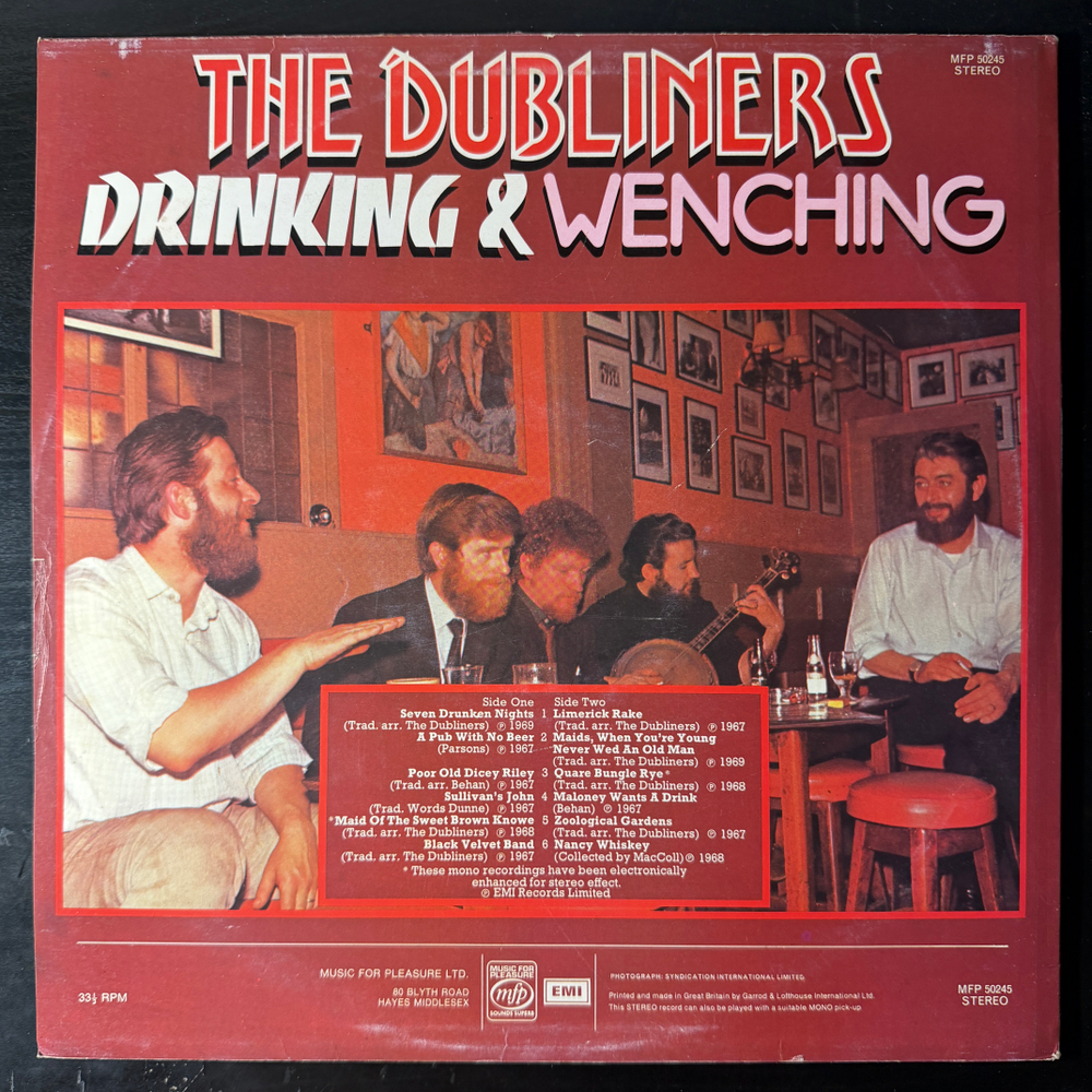 The Dubliners ‎– Drinking & Wenching (Англия 1976г.)Т