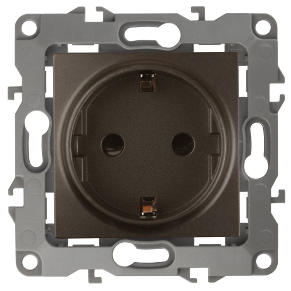 12-2101-13 ЭРА Розетка 2P+E Schuko, 16A-250В, IP20, Эра12, бронза | Эра 12 Бронза