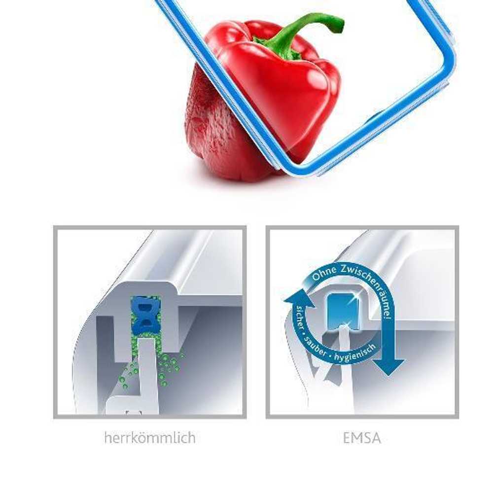 Набор EMSA из 2 контейнеров CLIP&CLOSE 508557 1 и 1,65 л