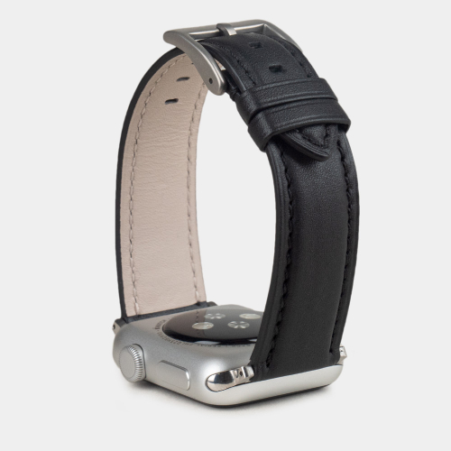 Ремешок для Apple Watch 40/41/42 mm из кожи теленка, черного цвета