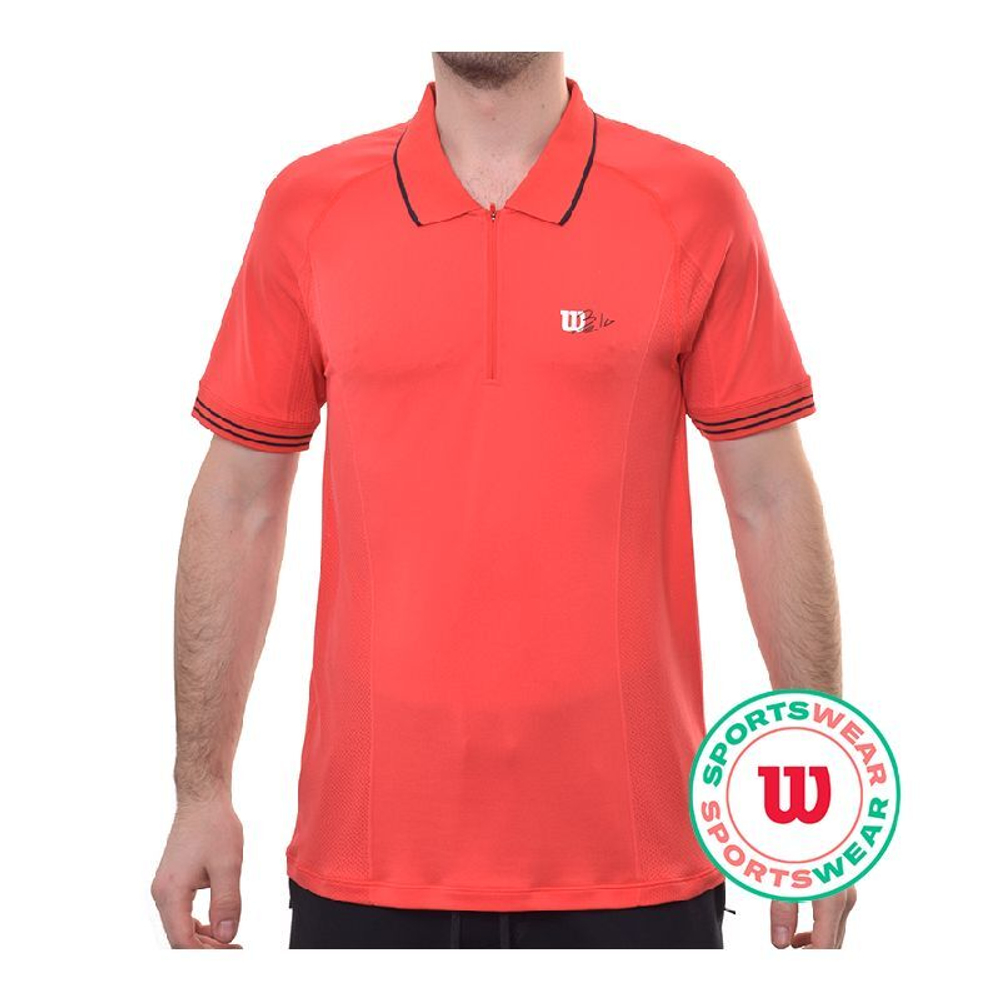 Мужское теннисное поло Wilson Series Seamless Polo - infrared