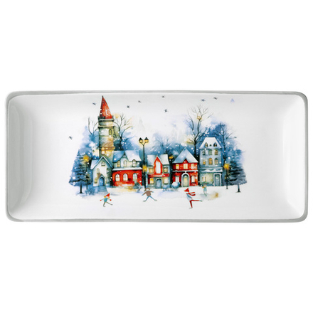 БЛЮДО СЕРВИРОВОЧНОЕ AGNESS "С НОВЫМ ГОДОМ!" 28*12*3 СМ