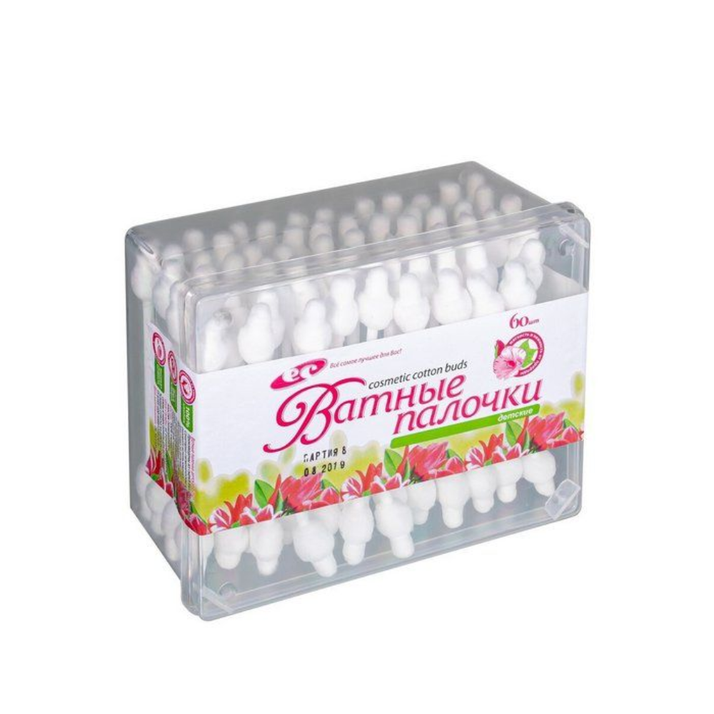 Ватные палочки детские EC 60 шт