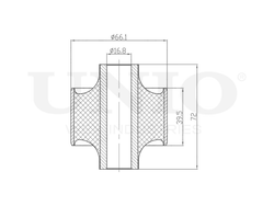 Сайлентблок задний переднего нижнего рычага UNIO RMP-20062