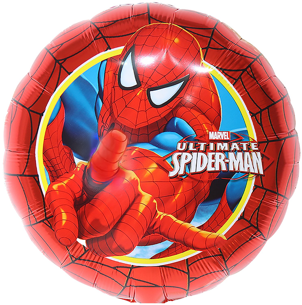 К Шар 18'' / 46 см Круг Человек Паук Дизайн №2 (БГ-15)