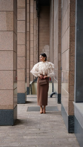 Юбка «Классика жанра» в шоколадном джерси