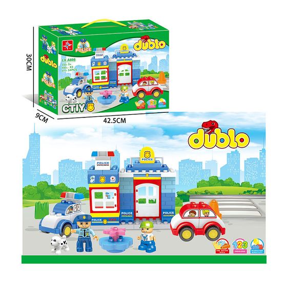 Конструктор Dublo " Полицейский участок " , 54 детали