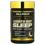 ALLMAX, Крепкий ночной сон, мелатонин + ГАМК + корень валерианы, 60 веганских капсул