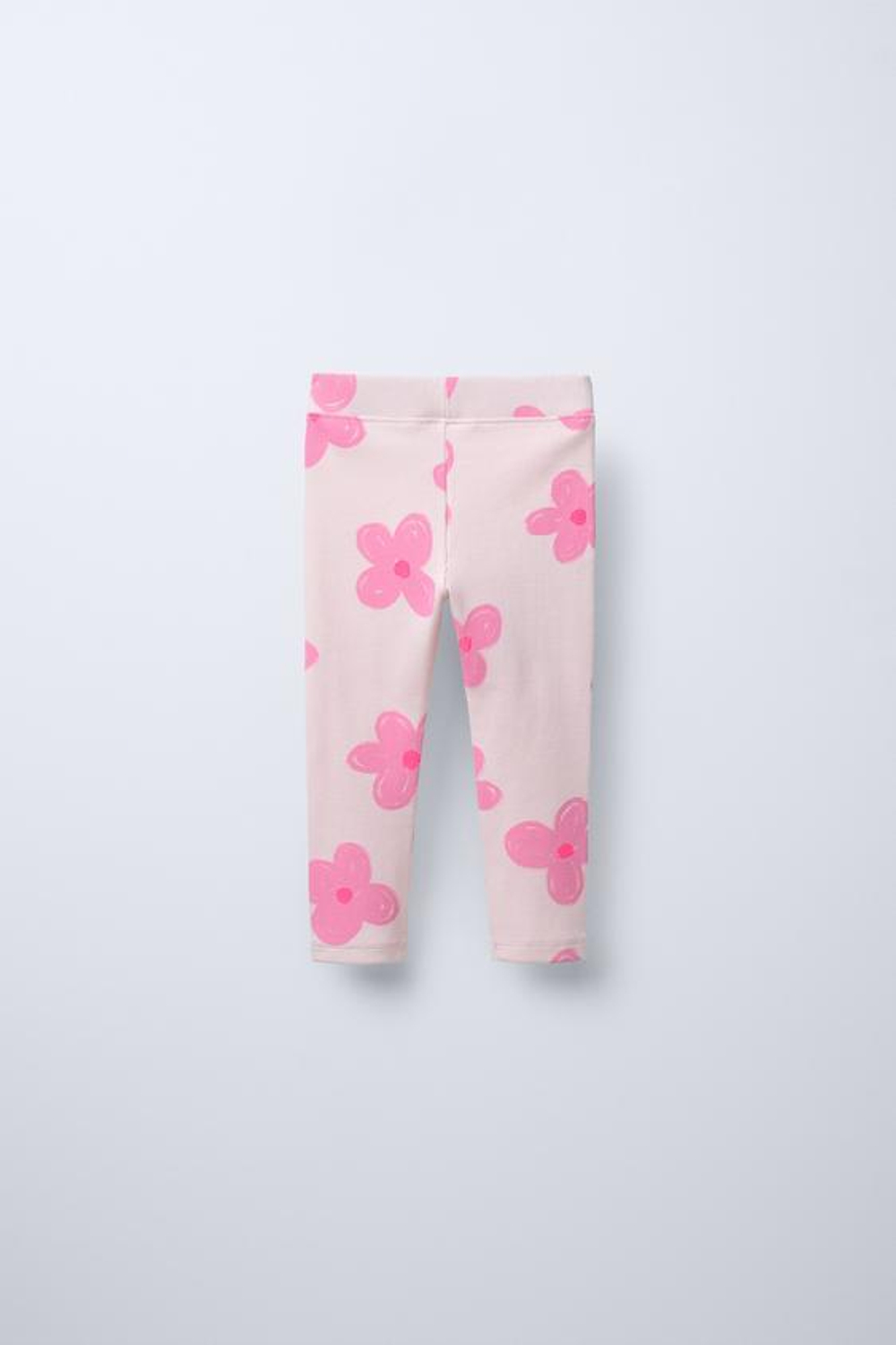 ZARA ЛЕГИНСЫ ИЗ ТКАНИ В РУБЧИК С ПРИНТОМ, ТЕЛЕСНО-РОЗОВЫЙ