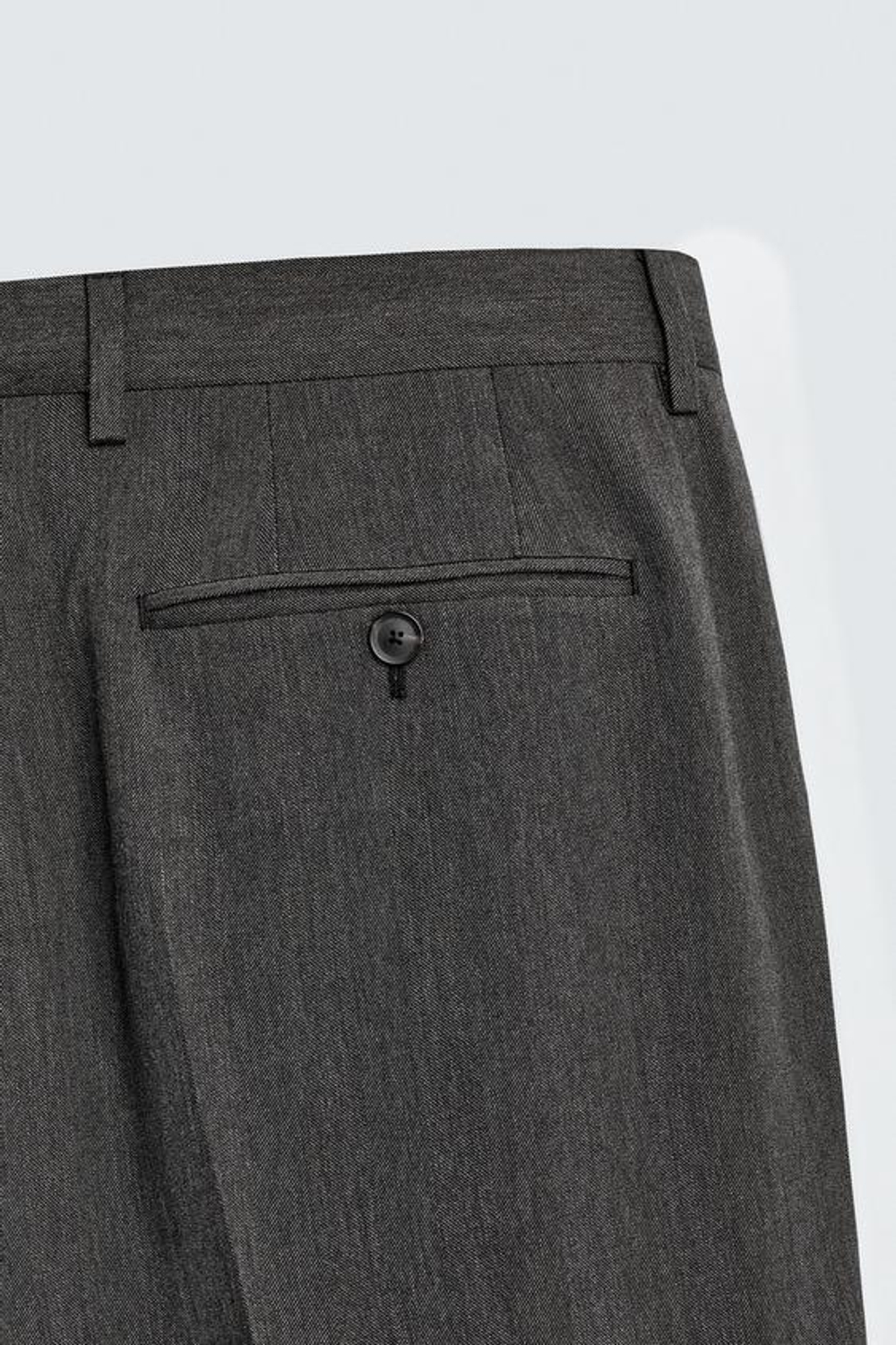 ZARA КОСТЮМНЫЕ БРЮКИ В ЕЛОЧКУ, АНТРАЦИТОВО-СЕРЫЙ