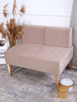 Диван "Twist" антивандальный велюр Beige. Для кухни, прихожей, салона красоты, офиса. 100х67х80 см